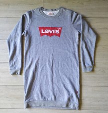 Robe Pull Big Logo Spellout Levi's Femme M Gris Manches Longues Coton