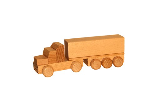 Jouet bois tracteur avec - bois,