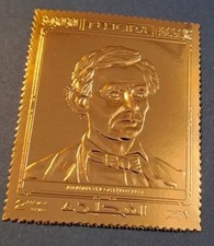 Gold Stamp Timbre Or MNH** Abraham Lincoln USA Président