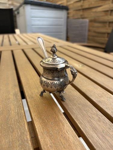 Moutardier tripode argent - moutardier,
