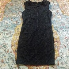 Cut 25 yigal azrouel snakeskin embossed dress 6 black