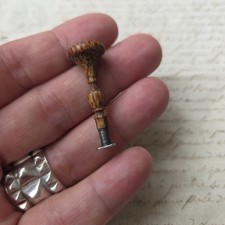 Sceau Miniature De Poupée Loupe et Argent Lièvre 1819-1838 Doll Seal Early 19thC