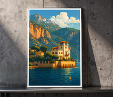 Beaulieu sur mer French Riviera - Quality Premium Poster, Travel print, Poster-O