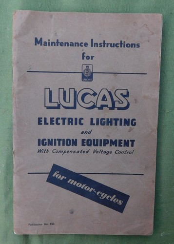 Lucas motorcycle book manual - lucas,