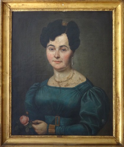 Huile sur toile portrait une - huile,