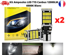 2 Ampoules T15 45 LED W16W smd lampe Blanc 6000K Feux de recul veilleuse Canbus
