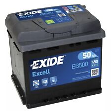 Batterie Auto Exide Excell EB500 50Ah 450A 12V = Bosch Varta Fiamm Yuasa Speed