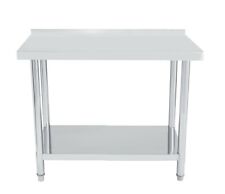 TABLE DE CUISINE, PLAN DE TRAVAIL AVEC REBORD EN INOX 120x60CM, IDEAL CUISINE...