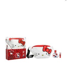 Neuf coffret Hello Kitty parfum  Brillant lèvres sac banane dans boîte d'origine