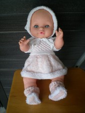 poupée ancienne EFFE 38 cm plastique, vêtements neufs tricotés main