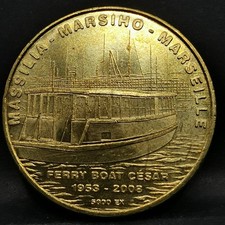 JETON TOURISTIQUE MDP 2008 FERRY BOAT CESAR MARSEILLE / MEDAILLE 34 mm