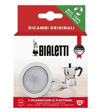 Lot 3 joint caoutchouc + 1 filtre alu cafetière italienne 12 tasses BIALETTI