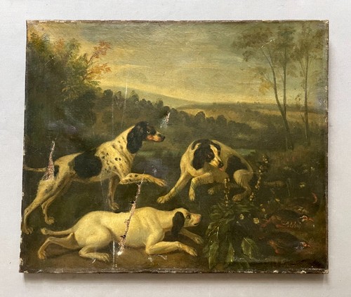 Chiens chasse huile sur - de,