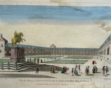 MANEGE COUVERT BERLIN Allemagne VUE OPTIQUE Gravure ALLEMAGNE Wichnyther XVIII°