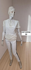 Cop Copine Taille 38  Haut top tee shirt manches courtes écru crème femme