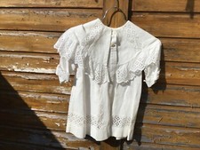 Jolie robe Manteau cape de baptême broderie anglaise 1930/  TOP