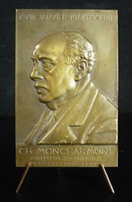 Médaille Charles Montcharmont Théatre des célestins Lyon 1937 masque Mayas Incas