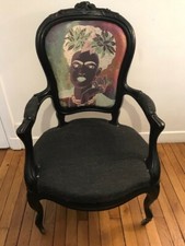 Fauteuil hommage a Frida Kahlo Napoléon III . Pièce unique . Frida K Armchair 