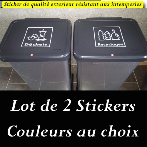 Sticker autocollant poubelle - sticker,