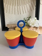525⚜️ Ensemble De Boites à Condiments Distributeur Trio Tupperware