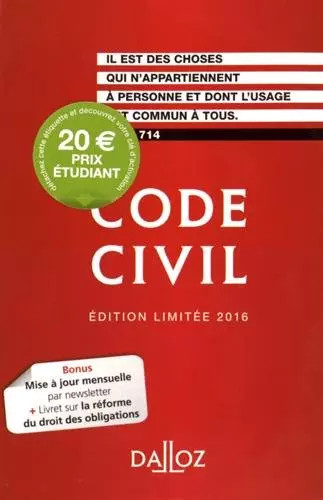 Code civil edition - code,
