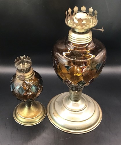 Duo lampes pétrole vintage - à,