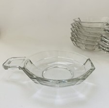 Lot 7 Coupes Coupelles Dessert Verre Transparent Art Déco