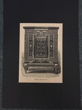 Meuble de Boulle - Gravure sur plaque de bois