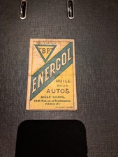 Petit Carnet Publicitaire Bp Energol Energic Garage Déco Vintage