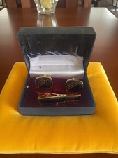 Paire Boutons Manchettes Pince Cravate Vintage avec Boite