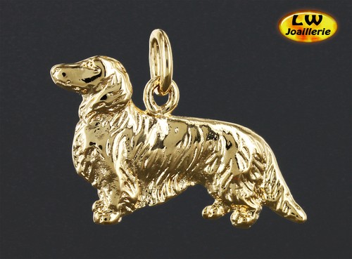Pendentif teckel poil - ,