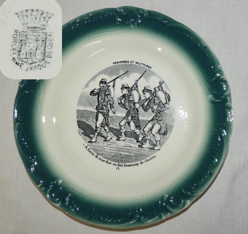 Gien xixème assiette - :,