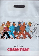HERGE . SAC EN PLASTIQUE . TINTIN FRISE . ANNEES 2000 .