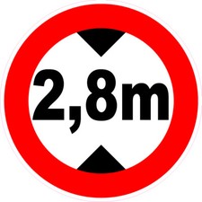 HAUTEUR limite 2,80 m autocollant au choix Caravane remorque van camping-car