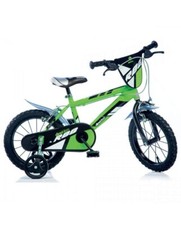 VÉLO 14 VTT GARÇON VERT R88 POUR ENFANT 3/4 ANS HAUTEUR À PARTIR DE 100 CM DINO