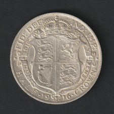 WW1, Half Crown, 1/2 Couronne, Argent, ROYAUME-UNI, 1916, 14.15G, TTB+, KM 818.1
