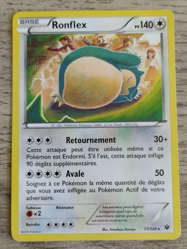 Carte pokémon ronflex 140 - carte,