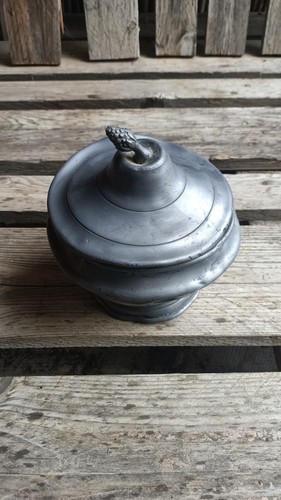 Ancien pot tabac boite - boite, etain