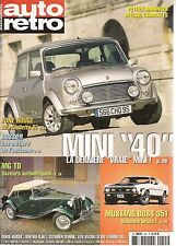 AUTO RETRO 255 MINI 40 MG TD TC TF FORD MUSTANG BOSS 351 ALFA GIULIETTA SZ