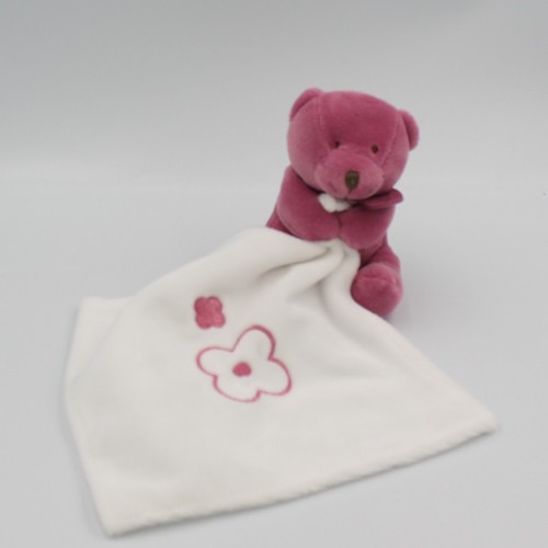 Doudou ours rose - , mouchoir
