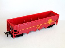 MODEL POWER HO WAGON TREMIE BALLAST TRANSPORT MINERAI DECHARGEMENT SANTA FE ATSF