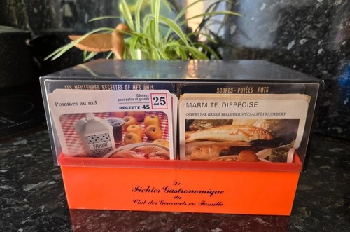 Boite fiches recettes fichier - boite,