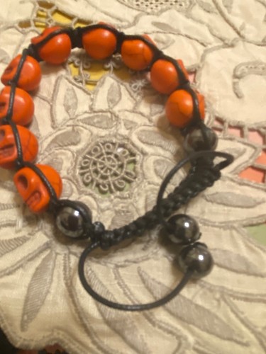 Bracelet rock avec perles - bracelet,
