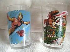 SPECTREMAN VINTAGE 2 VERRES A MOUTARDE AMORA  ANNÉE 1981