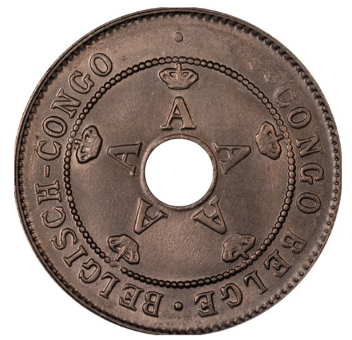 Pièce centimes congo belge - 10,