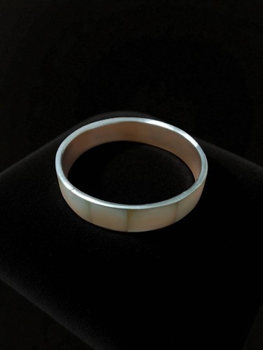 Bracelet jonc vintage nacre - bracelet,