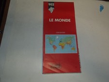 RARE CARTES ROUTIERE MICHELIN   LE MONDE   2000 SUPERBE