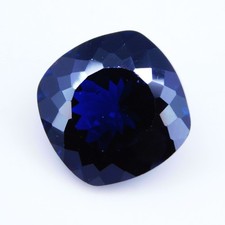 Saphir de Ceylan bleu naturel 19,85 ct coussin certifié pierre précieuse lâch...