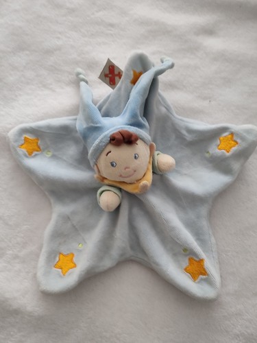 Doudou plat garçon bleu - doudou,