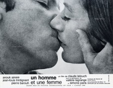 *Aymé Trintignant Une homme et une femme Lelouch Photo exploit papier vint